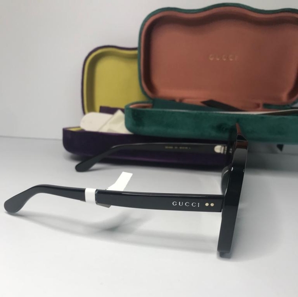 💯 Original Gucci Grey Shield Unisex Sunglasses GG1369S 001 62 . - Picture 9 of 13